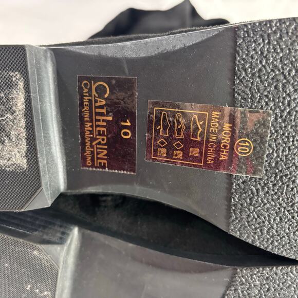 Catherine Malandrino Morcha Over The Knee Boots Womens Size 10 Black Faux Suede - Picture 6 of 9